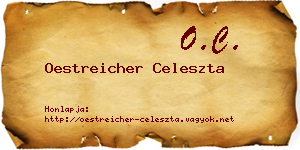 Oestreicher Celeszta névjegykártya